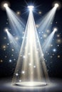 White spot light with bursting lights Royalty Free Stock Photo