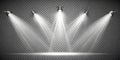 White spot light with bursting lights Royalty Free Stock Photo