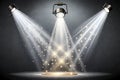 White Spotlight with Bursting Lights Vector Illustration Royalty Free Stock Photo