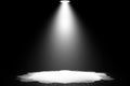 White spotlight stage dance show night background Royalty Free Stock Photo