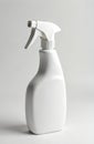 White spray bottle isolated on clean background. Trigger sprayer pack ready for liquid content. Container for household cleaning Royalty Free Stock Photo