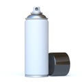 White spray can with black cap 3D Royalty Free Stock Photo