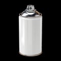 White Spray Can Standing Upright in a Plain Background With a Metallic Top Royalty Free Stock Photo