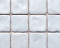 White square ceramic tiles background, textured surface pattern. Royalty Free Stock Photo