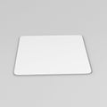 White Square coaster with rounded corner on isolated background, 3D Illustration
