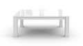 Modern White Square Coffee Table Isolated on White Background Royalty Free Stock Photo