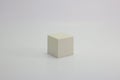 White square cube White background