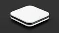 A white square device with a black border and two small lights on the bottom. Royalty Free Stock Photo