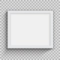 White square empty picture frame, modern frame on transparent background Ã¢â¬â vector