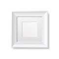 White Square Frame with Cardboard Passepartout Royalty Free Stock Photo