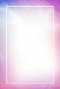 a white square frame on a pink and blue background Royalty Free Stock Photo