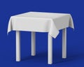 White square isolated table with short tablecloth. template Royalty Free Stock Photo