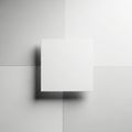 A white square object on a gray background Royalty Free Stock Photo