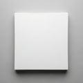 A white square object on a gray background with shadow Royalty Free Stock Photo