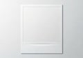 A white square object on a white wall Royalty Free Stock Photo