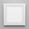 White square Picture Frame Mockup with Shadow