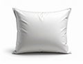 White Square Pillow Isolated on White Background in Studio Lighting Royalty Free Stock Photo