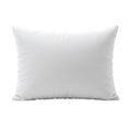 A simple square white pillow isolated on a white background in a studio setting with soft lighting Royalty Free Stock Photo