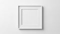 Shadow box frame is centered against a matching white background Royalty Free Stock Photo