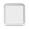 White square Styrofoam Food Tray pack. Template For Mock