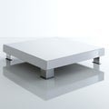 White square table with four legs Royalty Free Stock Photo