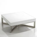 White square table with a silver frame Royalty Free Stock Photo