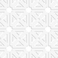 White squares and triangles tile ornament