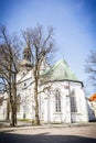 White St Mary`s Cathedral in Tallinn, Estonia Royalty Free Stock Photo