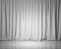 White stage curtain, background