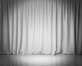 White stage curtain, background