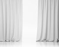 White stage curtain, background