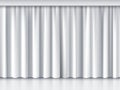 White stage curtain