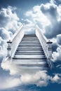 Divine white stairs to Heaven and symbol of our spiritual path