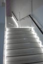 White stairs with light - stairway composition Royalty Free Stock Photo