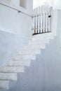 White stairs in Oia, Santorini, Greece Royalty Free Stock Photo