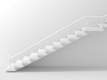 White Stairs over Abstract Background