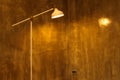 White standing lamp with old cement wall Royalty Free Stock Photo
