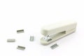 White Stapler with staples wires.