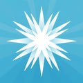 a white starburst on a blue background Royalty Free Stock Photo