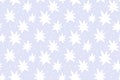 White stars on blue paper background, seamless texture for gift wrapping, abstract childish starry vetor graphic pattern Royalty Free Stock Photo