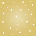 White stars with gold background for Christmas festival.
