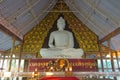 The white statue of Buddha