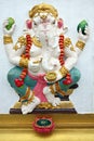 White Statue Ganesh in temple.