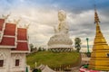 White statue of Guanyin at Wat Huay Plakang, Chiang Rai, Thailand