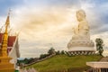 White statue of Guanyin at Wat Huay Plakang, Chiang Rai, Thailand