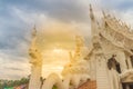 White statue of Guanyin at Wat Huay Plakang, Chiang Rai, Thailand