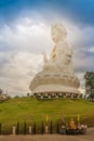 White statue of Guanyin at Wat Huay Plakang, Chiang Rai, Thailand