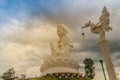 White statue of Guanyin at Wat Huay Plakang, Chiang Rai, Thailand