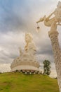 White statue of Guanyin at Wat Huay Plakang, Chiang Rai, Thailand