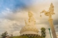 White statue of Guanyin at Wat Huay Plakang, Chiang Rai, Thailand